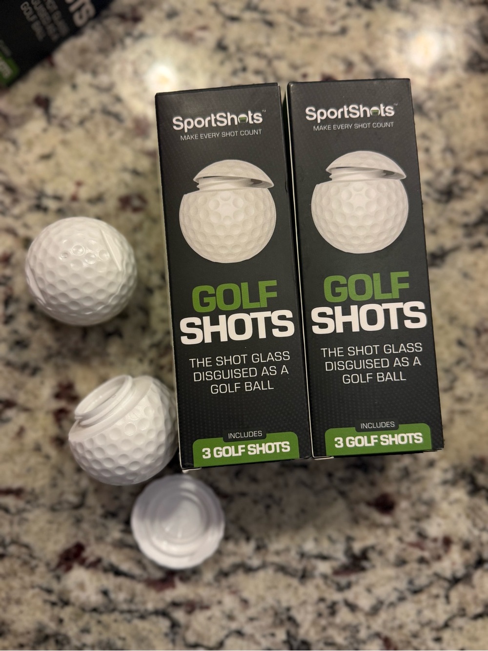 Golf Shots White Novelty Shot Glasses - (2) 3 Packs